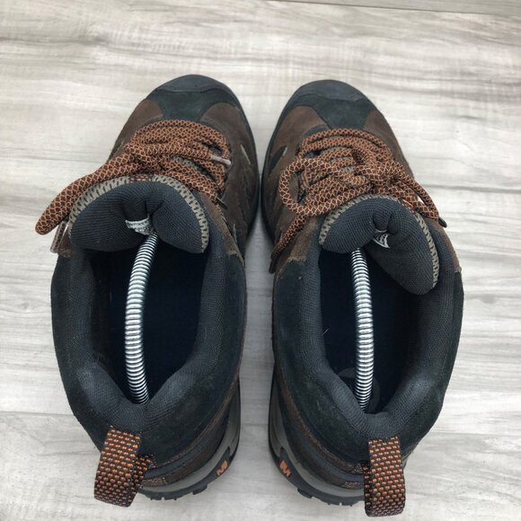 Merrell Hiking Shoes Mens 9 Brown Black Suede Outdoor Boots main image 6
